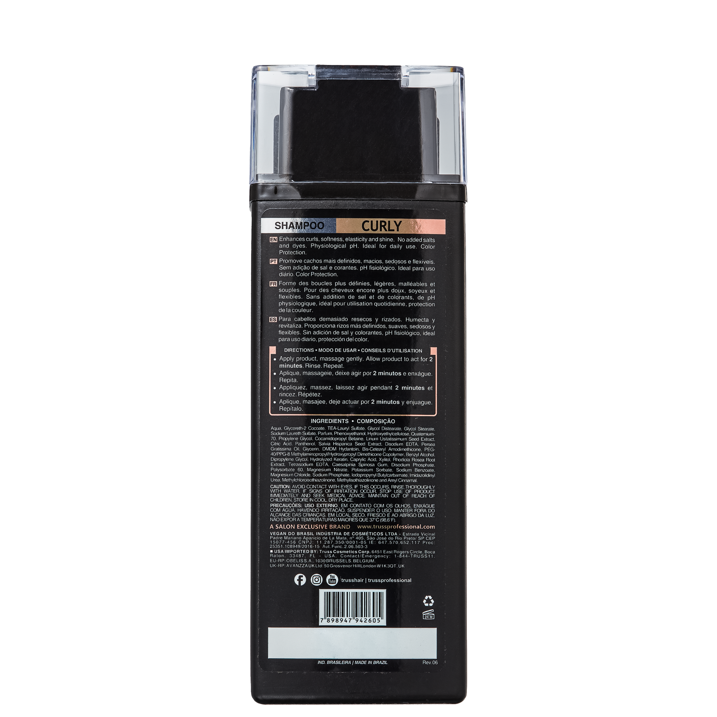 Shampoo Truss Curly – Limpeza Suave e Definição dos Caracóis